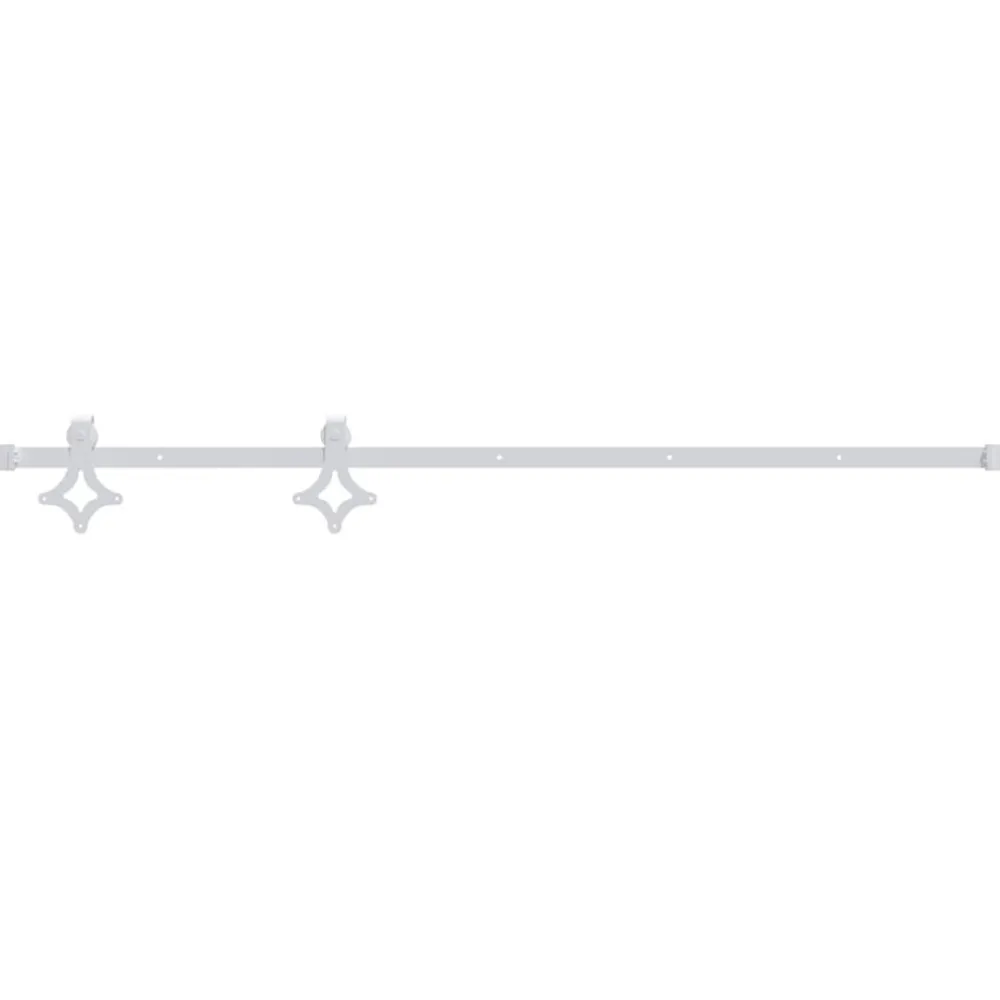 Matériaux De Construction-vidaXL Kit de quincaillerie de porte coulissante 183 cm Acier Blanc