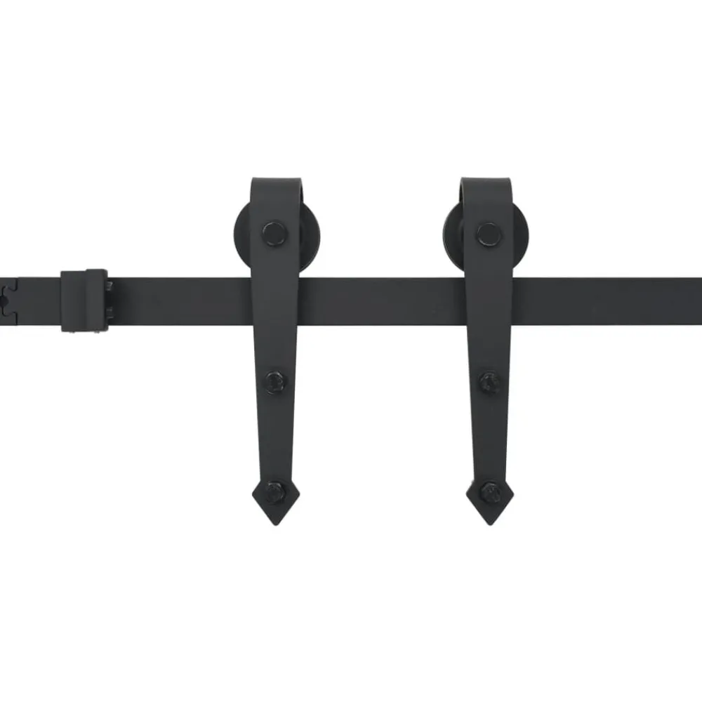 Matériaux De Construction-vidaXL Kit de quincaillerie de porte coulissante 183 cm Acier Noir
