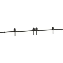vidaXL Kit de quincaillerie de porte coulissante 366 cm acier noir