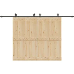 vidaXL Kit de quincaillerie de porte coulissante 366 cm acier noir