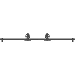 vidaXL Kit de quincaillerie de porte coulissante 183 cm Acier Noir