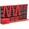 Accessoires De Quincaillerie-vidaXL Kit de stockage avec panneaux muraux 71 pcs Rouge et noir