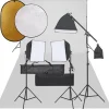 vidaXL Kit de studio photo avec éclairage toile de fond et réflecteur