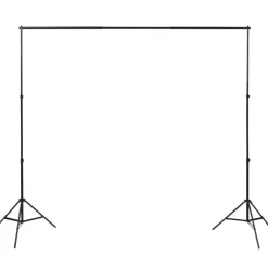 vidaXL Kit de studio photo avec lampes toile de fond et réflecteur