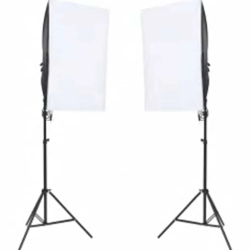 vidaXL Kit de studio photo avec éclairage toile de fond et réflecteur