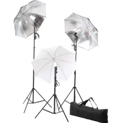 Appareils Photo-vidaXL Kit de studio photo avec lampes toile de fond et réflecteur Blanc