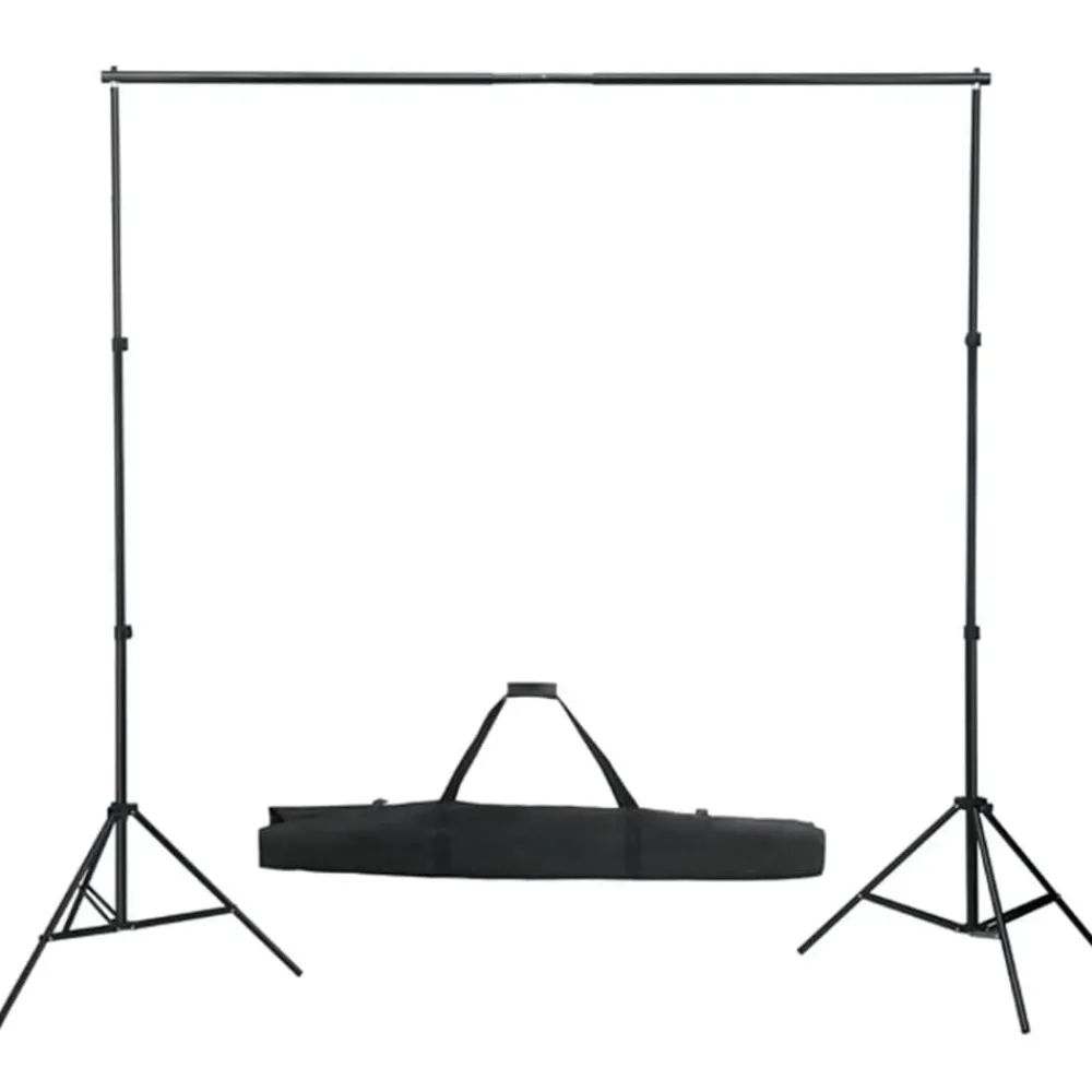 vidaXL Kit de studio photo avec lampes toile de fond et réflecteur