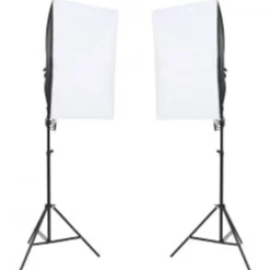 vidaXL Kit de studio photo avec éclairage toile de fond et réflecteur