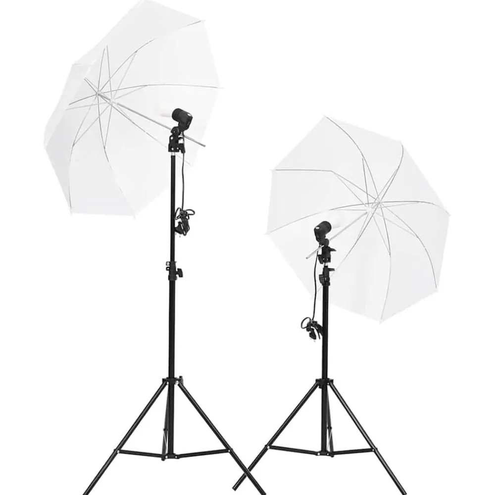 vidaXL Kit de studio photo avec éclairage et toile de fond