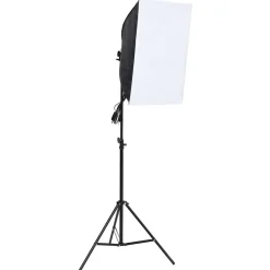 Appareils Photo-vidaXL Kit de studio photo avec boîte à lumière et toile de fond