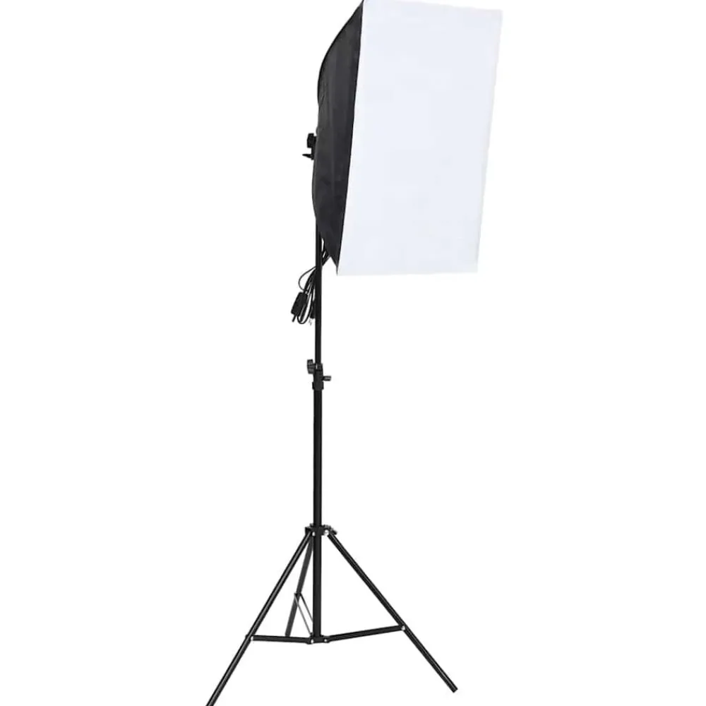 Appareils Photo-vidaXL Kit de studio photo avec boîte à lumière et toile de fond