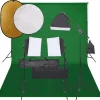 vidaXL Kit de studio photo avec éclairage toile de fond et réflecteur