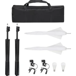 Appareils Photo-vidaXL Kit de studio photo avec éclairage toile de fond et réflecteur