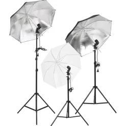 vidaXL Kit de studio photo avec éclairage toile de fond et réflecteur