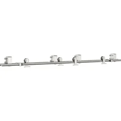 vidaXL Kit fixation porte coulissante 183 cm Acier inoxydable Argenté