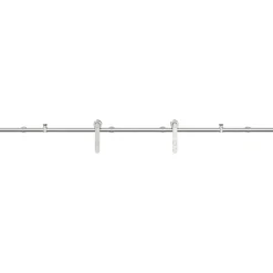 vidaXL Kit fixation porte coulissante 183 cm Acier inoxydable Argenté