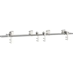 Matériaux De Construction-vidaXL Kit fixation porte coulissante 183 cm Acier inoxydable Argenté