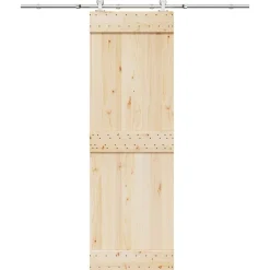 vidaXL Kit fixation porte coulissante 183 cm Acier inoxydable Argenté