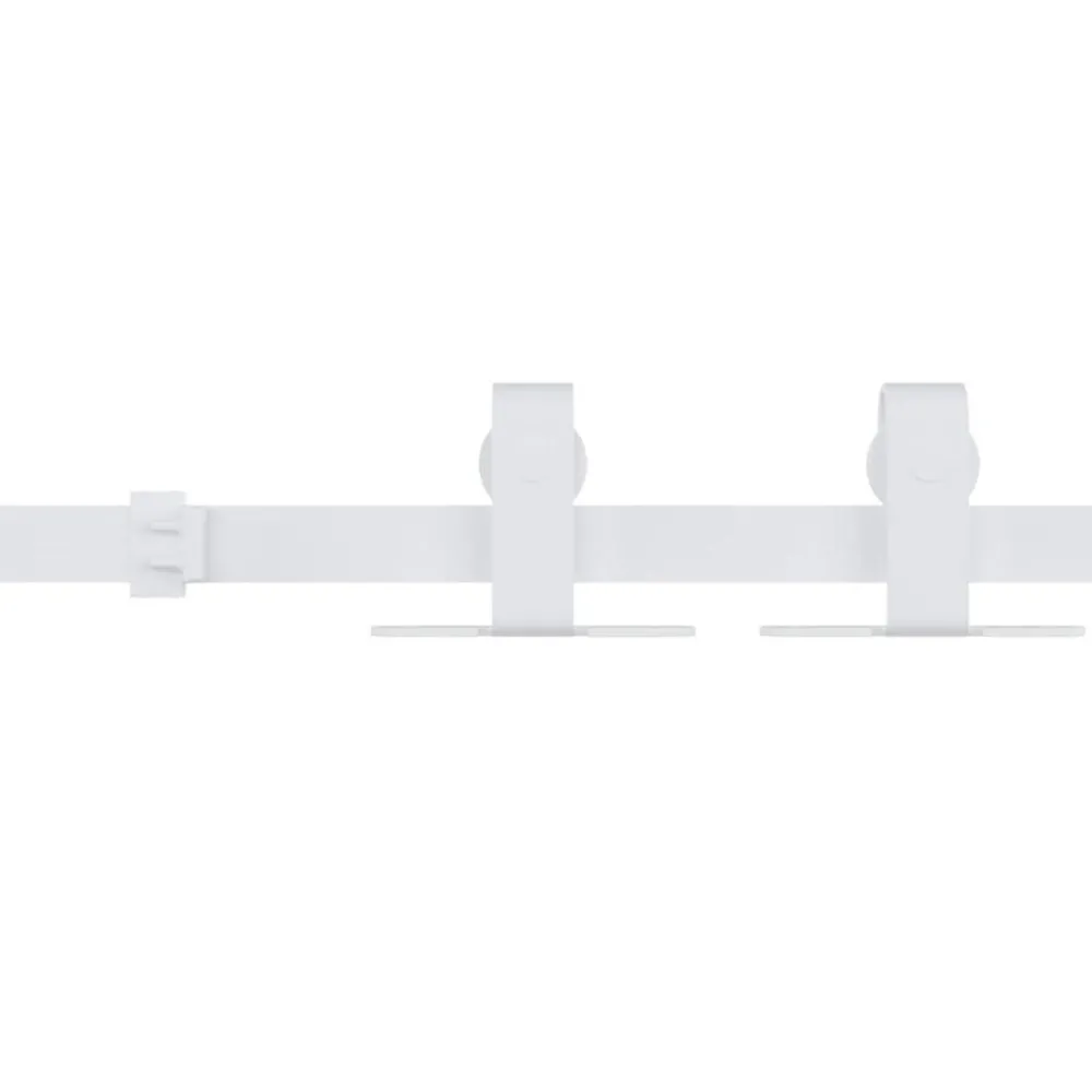 Matériaux De Construction-vidaXL Kit mini de porte d'armoire coulissante Acier au carbone Blanc
