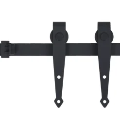 Accessoires De Quincaillerie-vidaXL Kit mini de porte d'armoire coulissante Acier au carbone 183 cm