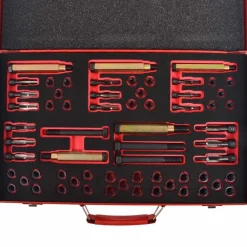 vidaXL Kit réparation filetage bougie préchauffage 63pcs M8 M9 M10 M12