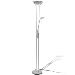 Luminaires-vidaXL Lampadaire à LED à éclairage réglable 23 W Argent