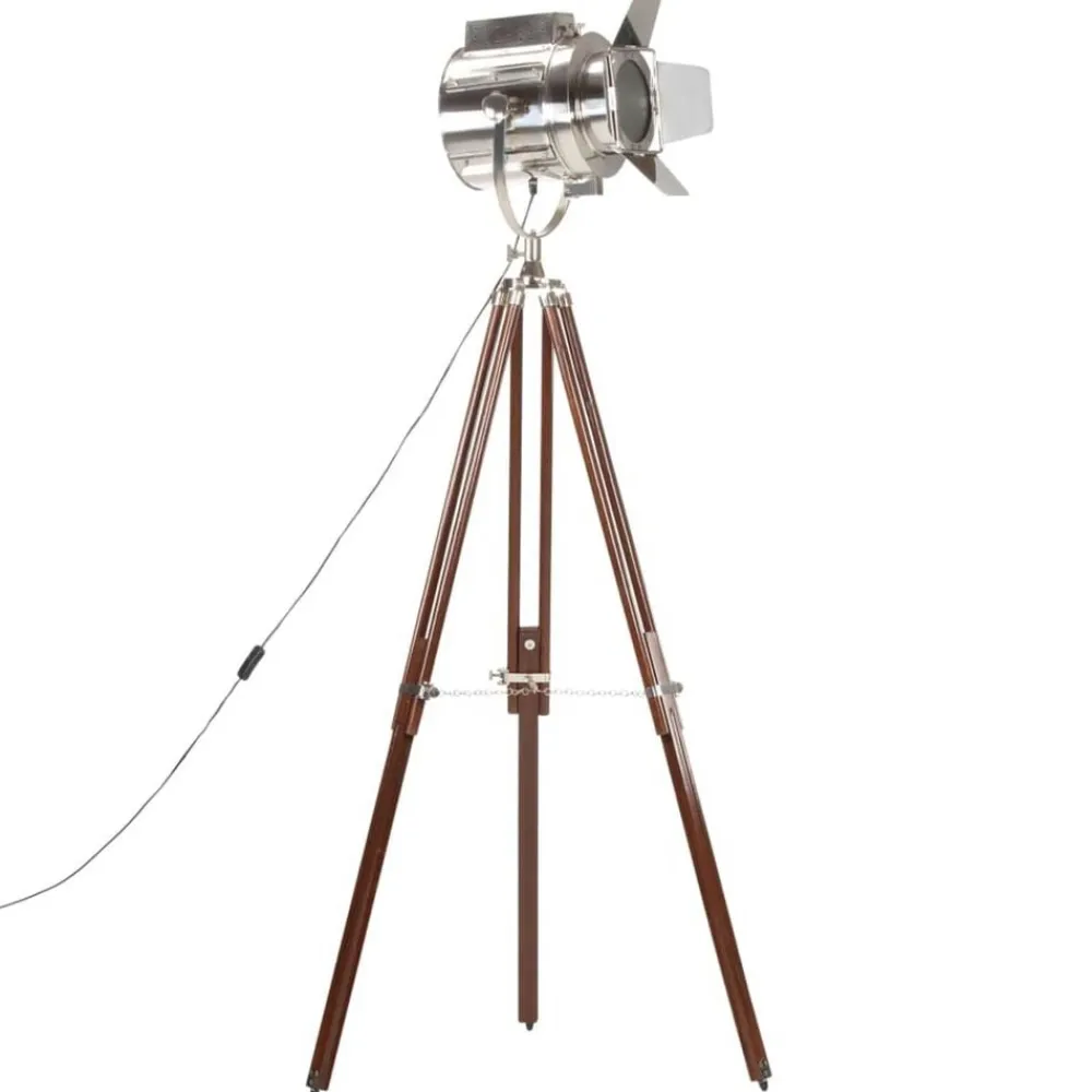 Luminaires-vidaXL Lampadaire à trépied bois de manguier massif 180 cm
