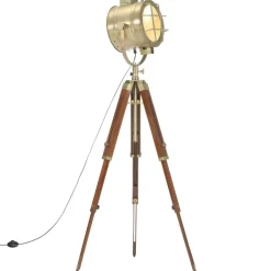 vidaXL Lampadaire à trépied bois de manguier massif 165 cm