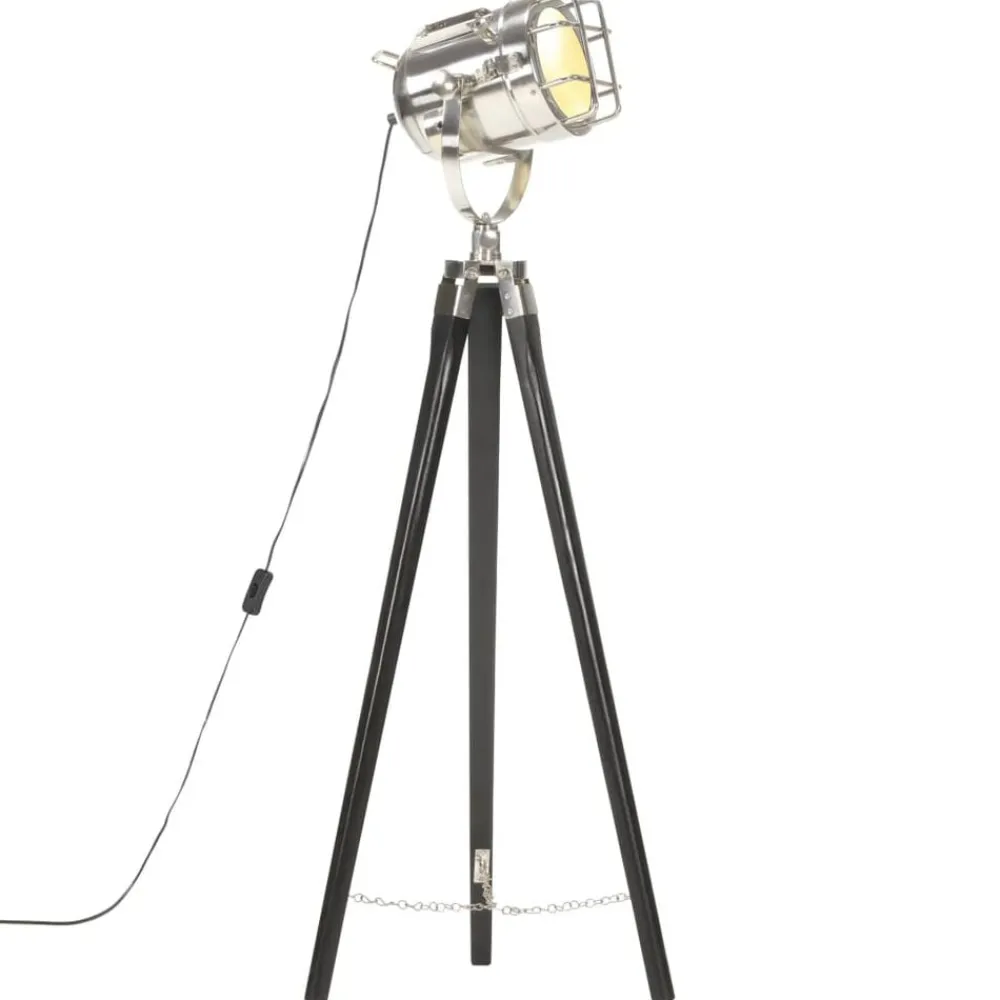 vidaXL Lampadaire à trépied Bois de manguier massif 97 cm