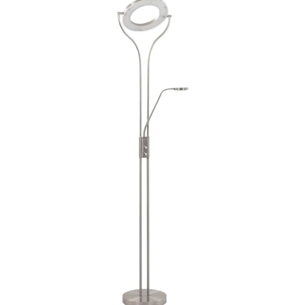 Luminaires-vidaXL Lampadaire 18 W argenté 180 cm variable