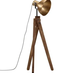 Luminaires-vidaXL Lampadaire 25 W antique 45x45x120 cm E27 Laiton