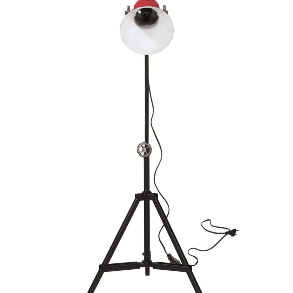 Luminaires-vidaXL Lampadaire 25 W délavé 35x35x65/95 cm E27 Rouge