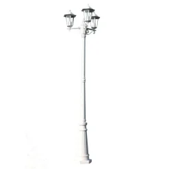 vidaXL Lampadaire de jardin 3 bras 215 cm Aluminium