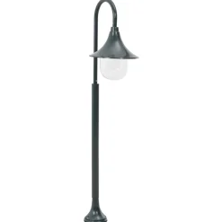 Luminaires-vidaXL Lampadaire de jardin E27 120 cm Aluminium Vert foncé