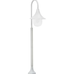 Luminaires-vidaXL Lampadaire de jardin E27 120 cm Aluminium Blanc