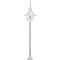 Luminaires-vidaXL Lampadaire de jardin E27 120 cm Aluminium Blanc