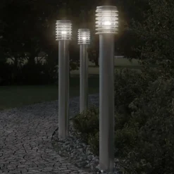 vidaXL Lampadaire d'extérieur é 110 cm acier inoxydable