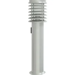 Luminaires-vidaXL Lampadaire d'extérieur et sortie é 60 cm acier inoxydable Argent