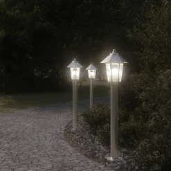 vidaXL Lampadaire d'extérieur é 80 cm acier inoxydable