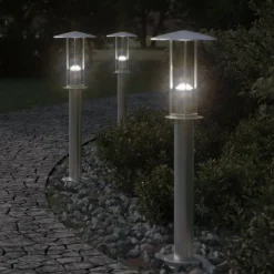 Luminaires-vidaXL Lampadaire d'extérieur é 60 cm acier inoxydable Argent
