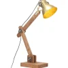 Luminaires-vidaXL Lampe de bureau industrielle Laiton Rond 58x18x90 cm E27