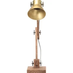 Luminaires-vidaXL Lampe de bureau industrielle Laiton Rond 58x18x90 cm E27