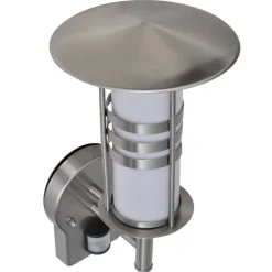vidaXL Lampe murale avec capteur Acier inoxydable Forme de pagode