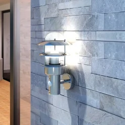 Luminaires-vidaXL Lampe murale de patio Acier inoxydable