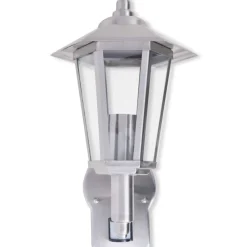 Luminaires-vidaXL Lampe murale extérieure avec capteur Acier inoxydable