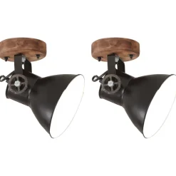 vidaXL Lampe murale industrielle/de plafond 2 pcs 20x25 cm E27