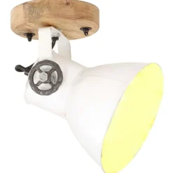 Luminaires-vidaXL Lampe murale industrielle/de plafond 2 pcs 20x25 cm E27 Blanc