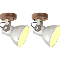 vidaXL Lampe murale industrielle/plafonnier 2 pcs é 20x25 cm E27
