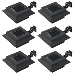 vidaXL Lampe solaire à LED carrée d'extérieur 6 pcs 12 cm