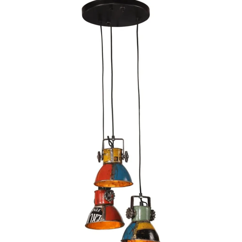Luminaires-vidaXL Lampe suspendue 25 W 30x30x100 cm E27 Multicolore